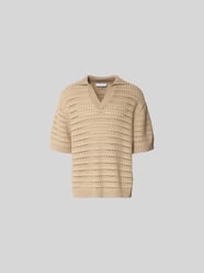Relaxed Fit Poloshirt mit Viskose-Anteil von MAISON KITSUNÉ Beige - 21