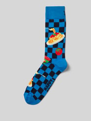 Socken mit Label-Stitching Modell 'Dinner' von Happy Socks Blau - 17