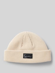 Grobstrick-Beanie mit Label-Detail von KARL KANI Beige - 22