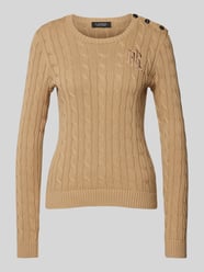 Strickpullover mit Label-Stitching Modell 'MONTIVA' von Lauren Ralph Lauren Braun - 42