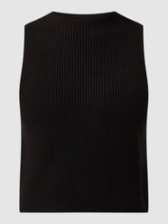 Korte spencer met ribstructuur met ribstructuur, model 'Hanna'  van EDITED Grijs / zwart - 29