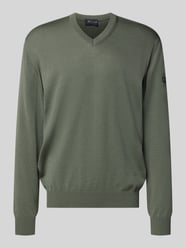 Gebreide pullover van scheerwol met V-hals van MAERZ Muenchen - 20