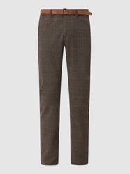 Slim fit broek met glencheck  van MCNEAL Bruin - 44