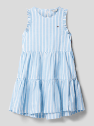 Jurk met labelstitching van Tommy Hilfiger Teens Blauw / turquoise - 14