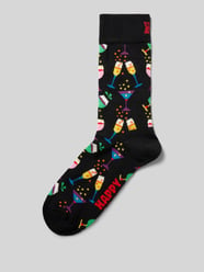 Socken mit Label-Stitching Modell 'CHEERS' von Happy Socks Schwarz - 22