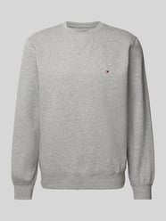 Sweatshirt met logostitching van Tommy Hilfiger Grijs / zwart - 11