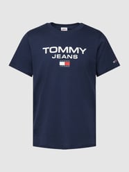 T-shirt met labelprint van Tommy Jeans Blauw / turquoise - 24
