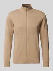 Cardigan met opstaande kraag en ritssluiting van Lindbergh Beige - 29