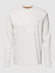 Longsleeve im unifarbenen Design von BOSS Orange Grau - 39