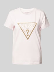 T-Shirt mit Strasssteinbesatz von Guess Rosa - 2