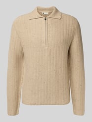 Strickpullover mit Polokragen und Reißverschluss von G-Star Raw Beige - 31