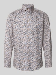 modern fit zakelijk overhemd van puur katoen van OLYMP Beige - 41