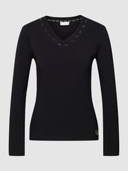 Longsleeve mit Nietenbesatz von LIU JO SPORT Schwarz - 4
