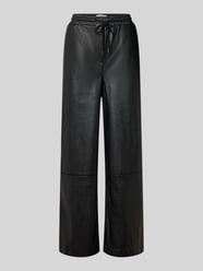Wide Fit Stoffhose in Leder-Optik Modell 'Zoma' von ICHI - 22