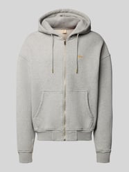 Sweatjacke mit Label-Stitching und Känguru-Tasche von BLKVIS - 48