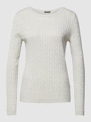 Gebreide pullover met kabelpatroon van Montego Grijs - 15