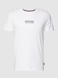 T-Shirt mit Label-Print von Tommy Hilfiger Weiß - 8