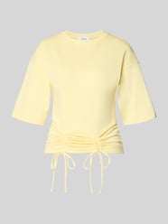T-shirt z marszczeniami model 'MALLE' od Topshop - 9