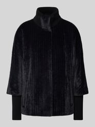 Jacke mit Kunstfellbesatz von comma Schwarz - 35