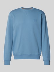 Sweatshirt mit Label-Stitching Modell 'Westart' von BOSS Orange Blau - 17