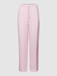 Stoffen broek met all-over motief van Better Rich Fuchsia - 43