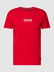 T-shirt met labelprint van Tommy Hilfiger Rood - 7