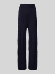 Strickhose mit Zopfmuster von Christian Berg Woman Blau - 4