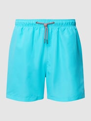 Badeshorts mit Label-Stitching von MCNEAL Türkis - 4