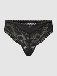 String mit Label-Applikation Modell 'Adele' von s.Oliver RED LABEL Grau / Schwarz - 24