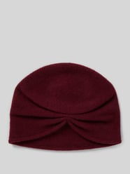 Muts van zuivere wol in gebreide look, model 'NOS' van Loevenich Bordeaux - 3