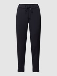 regular fit stoffen broek met elastische band, model 'ROXANA' van ST.ANN Blauw / turquoise - 6