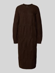 Relaxed fit gebreide jurk met wol, model 'JENNA' van Pieces - 25