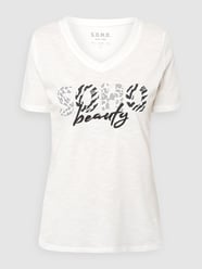 T-shirt van mix van katoen en modal van SOHO Wit - 1