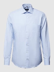 Comfort Fit Business-Hemd mit Streifenmuster von Eterna Blau - 19