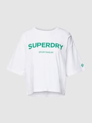 T-shirt met labelprint, model 'CODE' van Superdry Sports Wit - 17