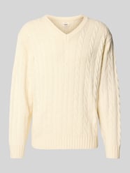 Sweter z dzianiny z prążkowanymi wykończeniami model ‘PELLE’ od Redefined Rebel - 9