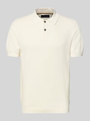 Slim Fit Poloshirt mit Strukturmuster von Christian Berg Men - 42