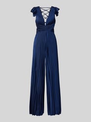 Jumpsuit met diepe v-hals en volantmouwen van Unique - 6