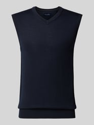 Slim fit spencer van katoenmix met v-hals van Christian Berg Men - 28
