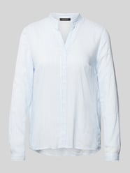 Bluse aus Viskose mit Streifenmuster von More & More Blau - 34