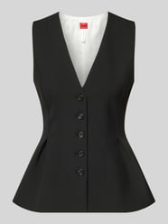 Kamizelka o kroju slim fit z dodatkiem wiskozy model 'Anena' od HUGO - 42