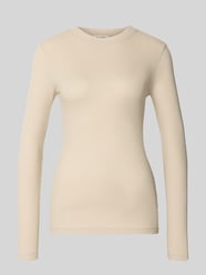 Slim fit longsleeve van katoenmix van Marc O'Polo Beige - 21