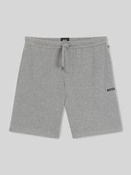 Szorty dresowe o kroju regular fit z mieszanka bawełny od BOSS - 21