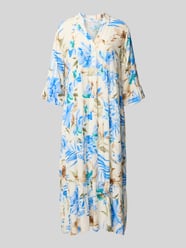 Midi-jurk van viscose met serafinokraag model 'Kl44arraa' van ZABAIONE - 17