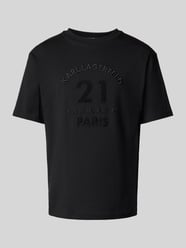 T-Shirt mit Label-Stitching von Karl Lagerfeld Schwarz - 10