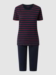 Pyjama met streepmotief  van Schiesser Blauw - 1