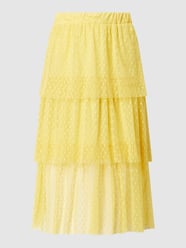 Midirok van mesh in laagjeslook, model 'Bilbao' van Modström Geel - 23