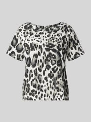 T-Shirt im Allover-Look mit Rundhalsausschnitt von monari - 25