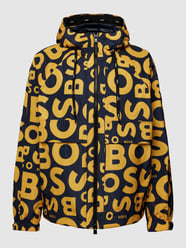 Jacke mit Logo-Muster Modell 'Channing' von BOSS Blau - 37