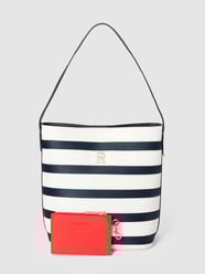 Handtasche mit Label-Details Modell 'ICONIC' von Tommy Hilfiger Blau / Türkis - 8